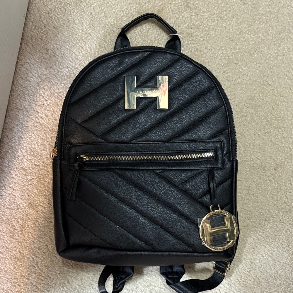 Black Quilted Backpack